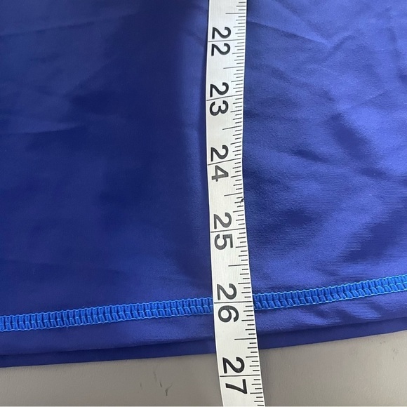 Long Sleeve Swim Shirt with Built-In Bra – Size 2XL – Blue & Rainbow - Picture 6 of 6